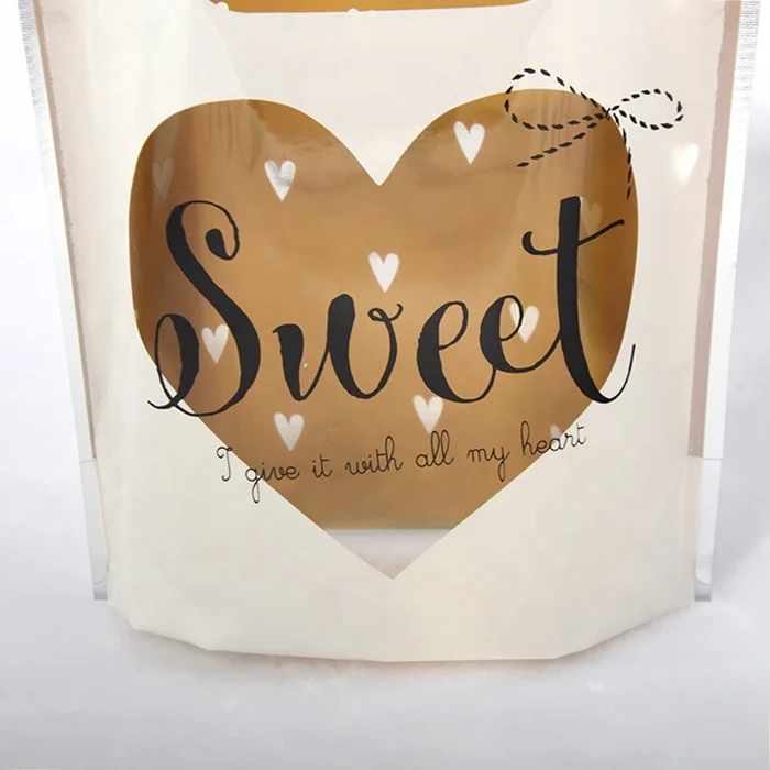 Custom cosmetic pouch die cut gold foil gift silver back handle plastic bag with bottom gusset metallic reusable shopping bag