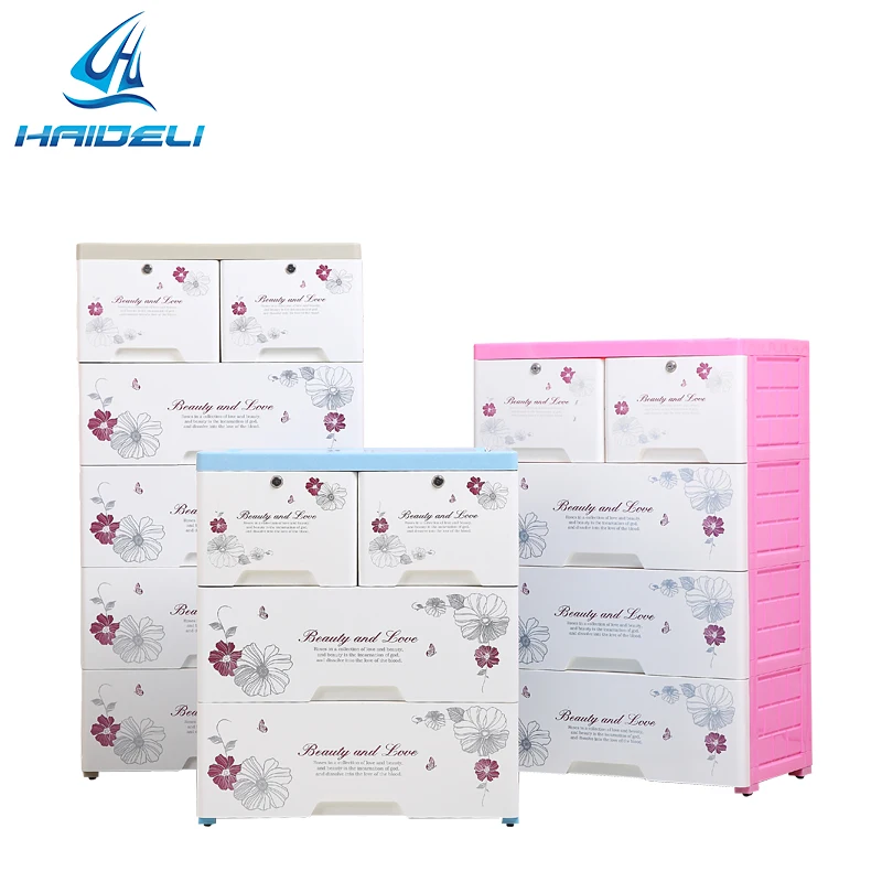 Plastic PP Drawer Storage for Organized cart