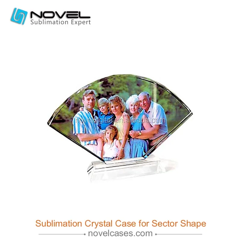 
Горячая Распродажа, персонализированный Веерообразный сублимационный кристалл, пустая фоторамка 