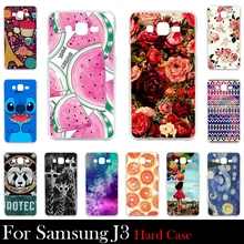 For Samsung Galaxy J3 Case Hard Plastic Mobile Phone Cover Case DIY Color Paitn Cellphone Bag Shell Shipping Free