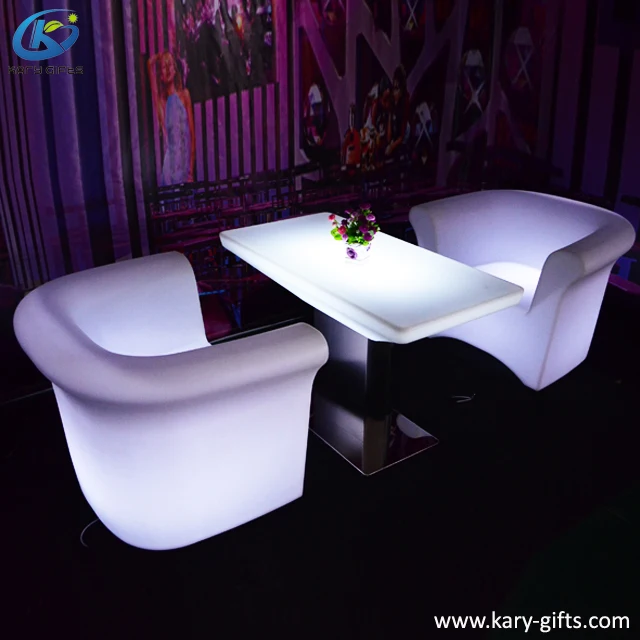 Event Party Popular Glowing Banquet Desk LED Dining Table