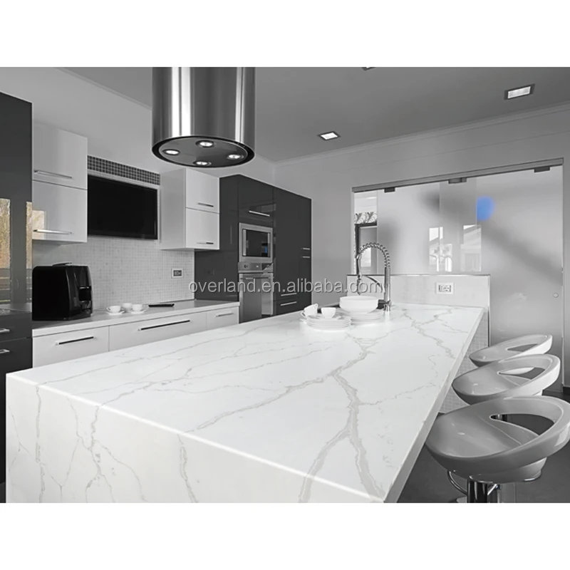 White quartz table top