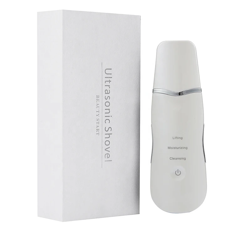 Portable Rechargeable Ultrasonic Skin Spatula Cleaning Home Use Skin Peeling Scrubber