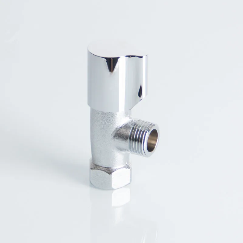 chrome finish two way zinc alloy handle water inlet angle valve