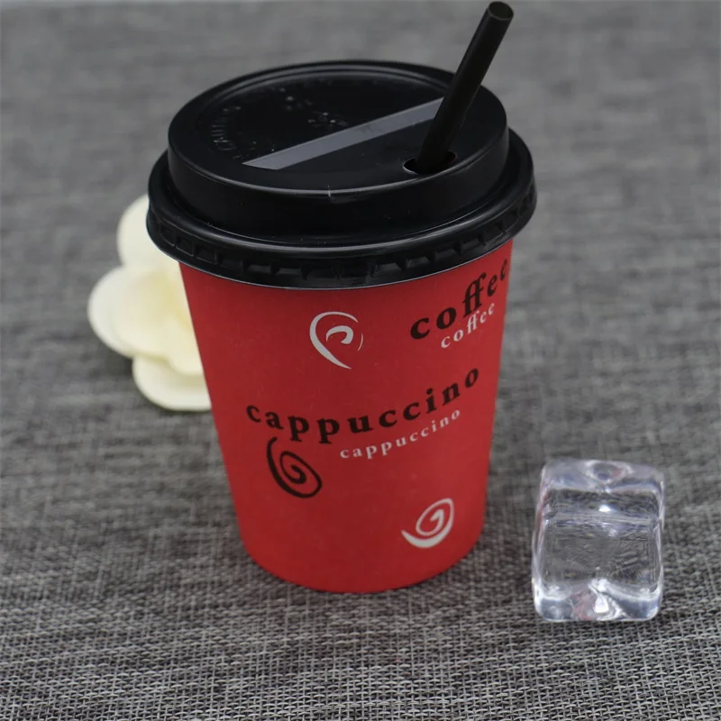 
High quality disposable coffee cups 8oz logo printed paper hot coffee cup with lid 