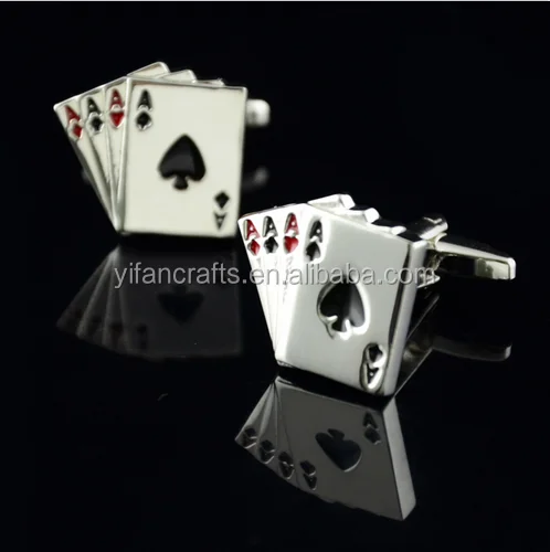 Популярные серебряные винтажные мужские свадебные покерные запонки из нержавеющей стали запонки подарок