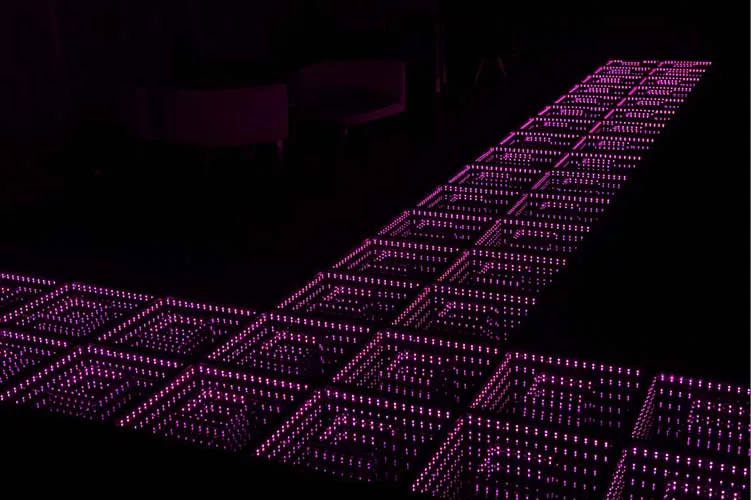 discount Professional Effect Tempered Glass LED Used Portable Dance Floors make in China