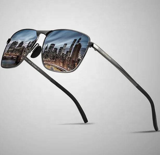 Мужские солнцезащитные очки VEITHDIA, винтажные прямоугольные очки с поляризационными стеклами, степень защиты UV400, для мужчин и женщин, модель 2021, 2462