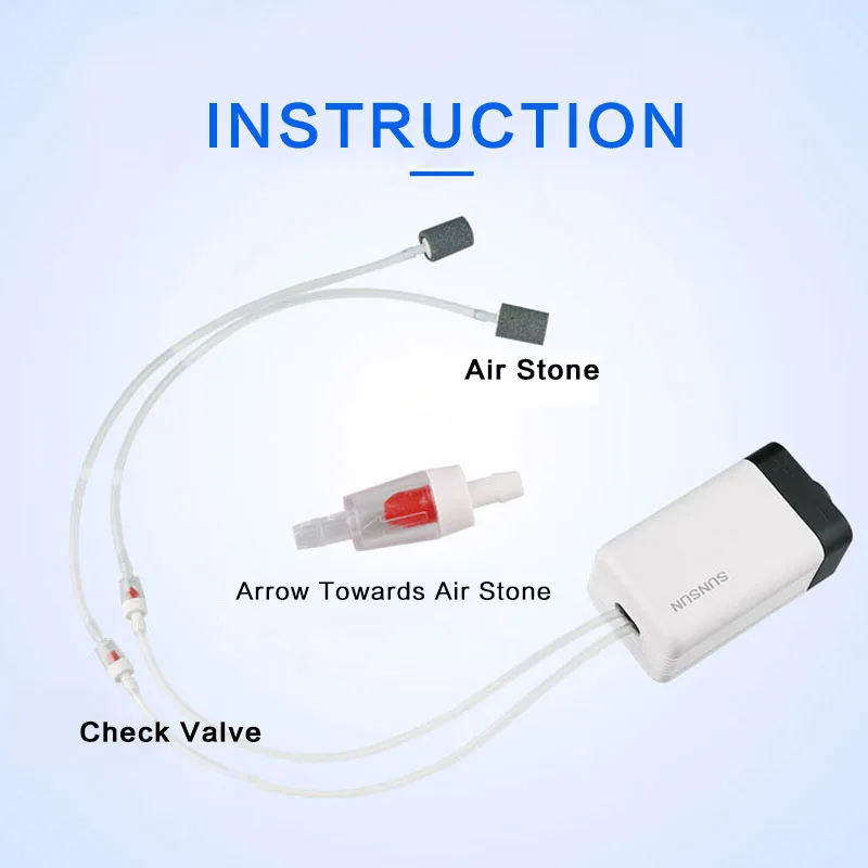 SUNSUN CT Series Water Pump Small Capacity Aquariums Accessories Silent Portable Mini Oxygen Air Pump for Fish Tank