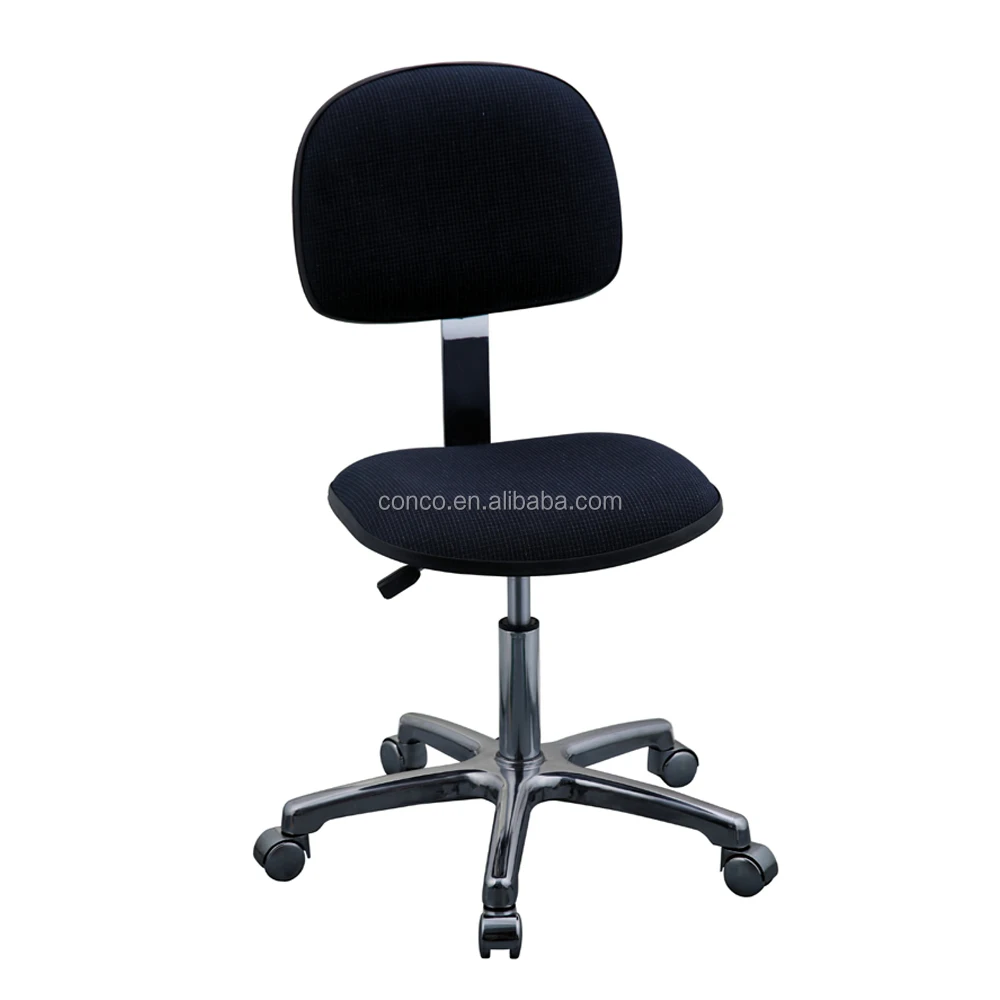 
ergonomic executive office electric wheels ESD Conductive Office fabric Stainless Steel Metal Chair 