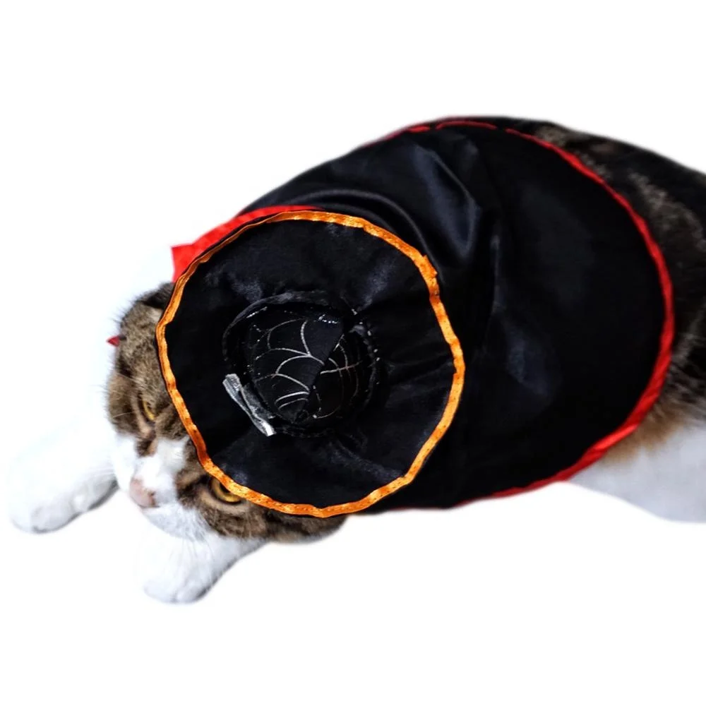Pet Halloween Cloak Suit Dog Clothes with Hat Cosplay Costume Cat Puppy Holiday Wizard Set Apparel