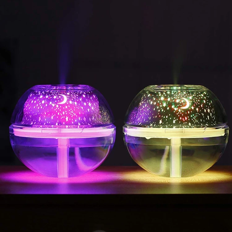 Wholesale Aromatherapy Diffuser Crystal Night Light Projection Ultrasonic Essential Oil Aroma Humidifier