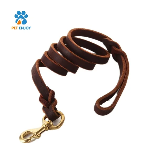 Sofe leather dog leash braided fashion dog leather lead for German Shepherd good quality pet product wholesale