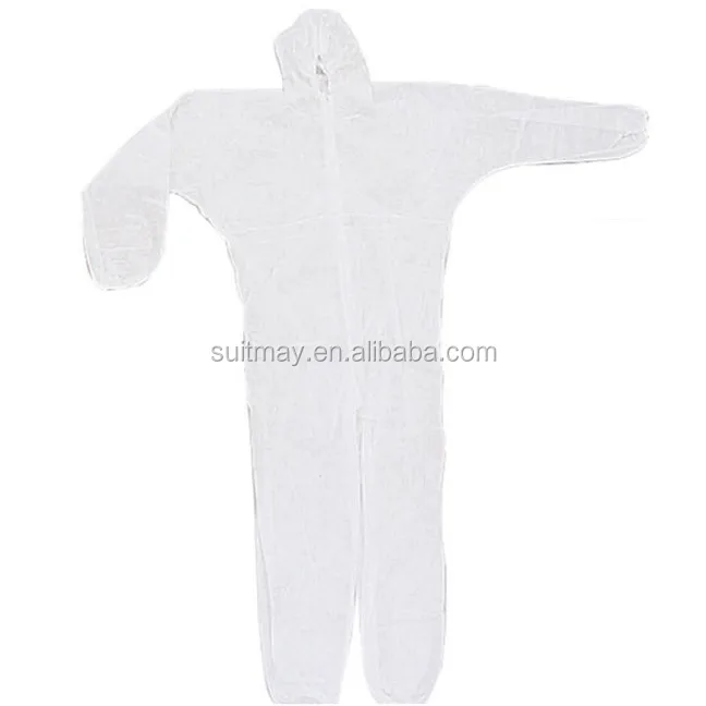 Disposable PP Coverall SMS Coverall White Microporous Coverall