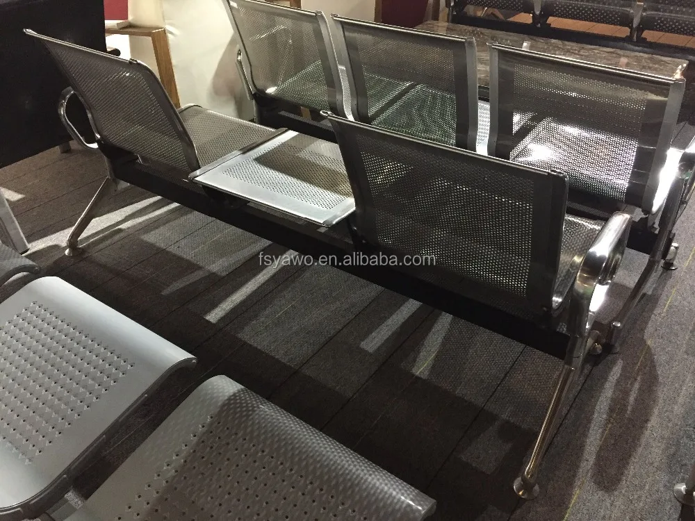 factory price 3 seater with table executive waiting room chair rowing bench airport seats (YA-80)