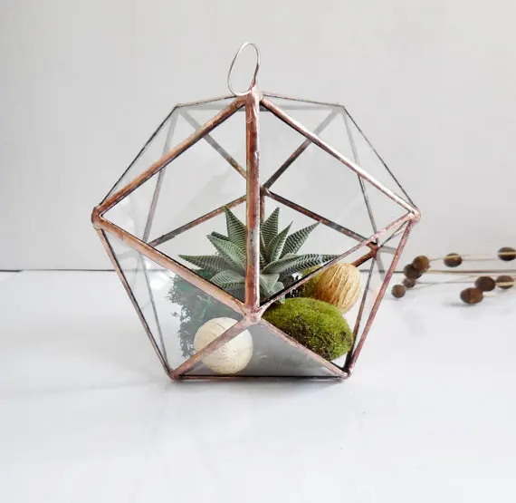 Hanging and Geometric Glass Terrarium Geometric Terrarium Without Glass Planter for Succulent Plant New Terrarium Vase