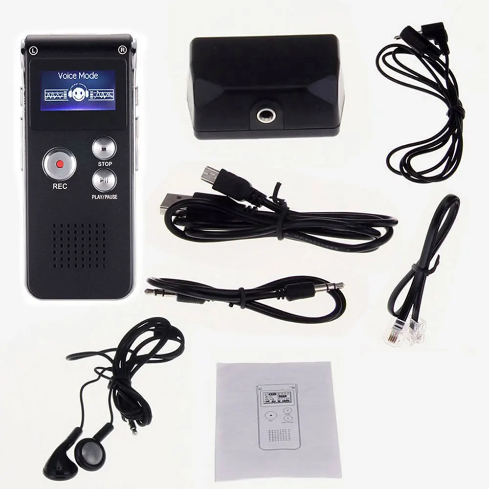 Voice Activated Rechargeable Multifunctional MP3 Music Player Dictaphone