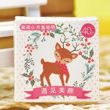 40 pcs/pack Cute Forest Deer Diary Label Stickers Pack Decorative Mobile Stickers Scrapbooking DIY Stickers H0063
