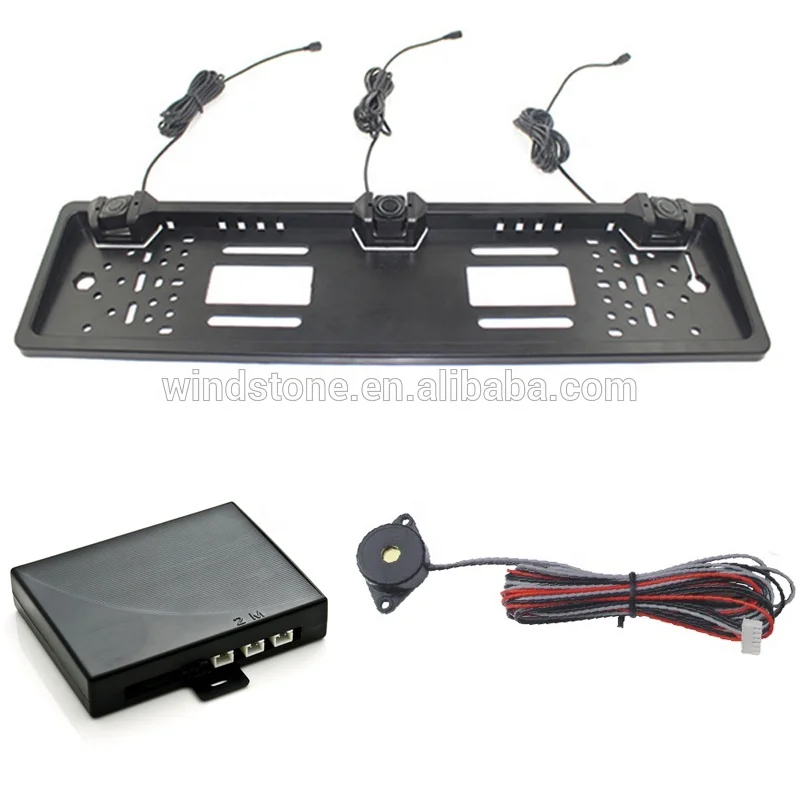 3 Mins Installation European License Plate Rear Parking Sensor Buzzer Alarm