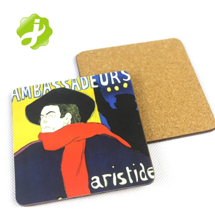 Promotion heat-resistant cork backed placemats and coasters