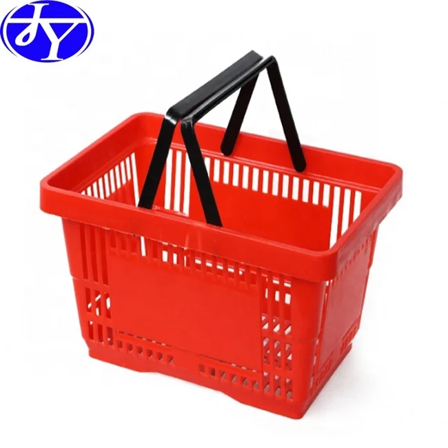 green color New plastic shopping basket supermarket plastic shopping basket plastic grocery basket