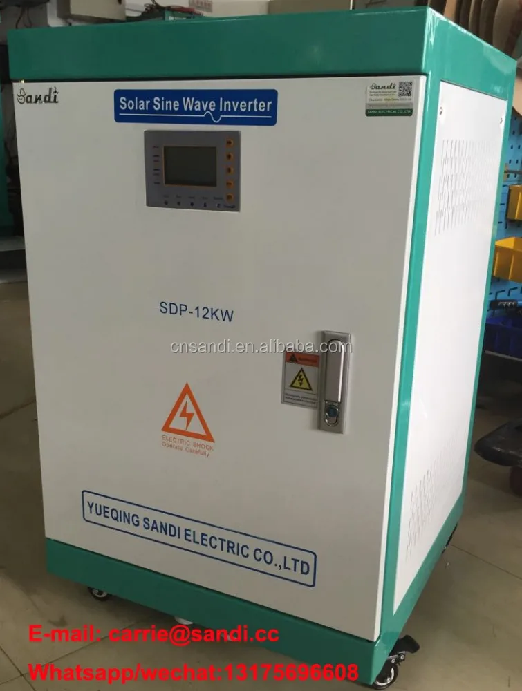 5kw 10kw 12kw 3 phase pure sine wave hybrid solar inverter