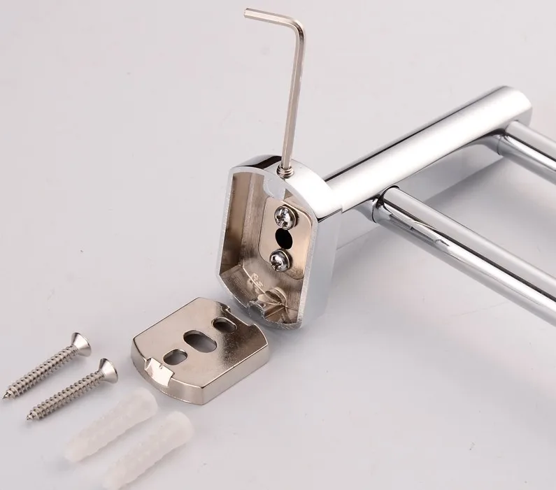 
wall mounted hotel style bathroom chrome plated stainless steel double heated towel rail 