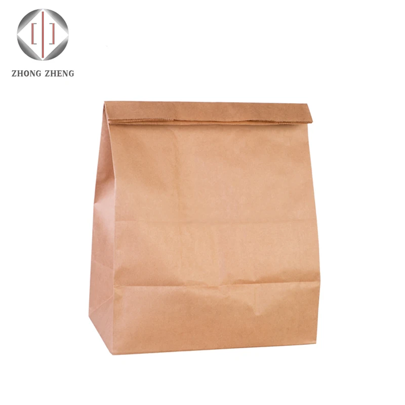 Cheap Food Wrapping Carry Bags for Vegetables Brown White Kraft Paper China Food Package Customized Dairy Products Packaging