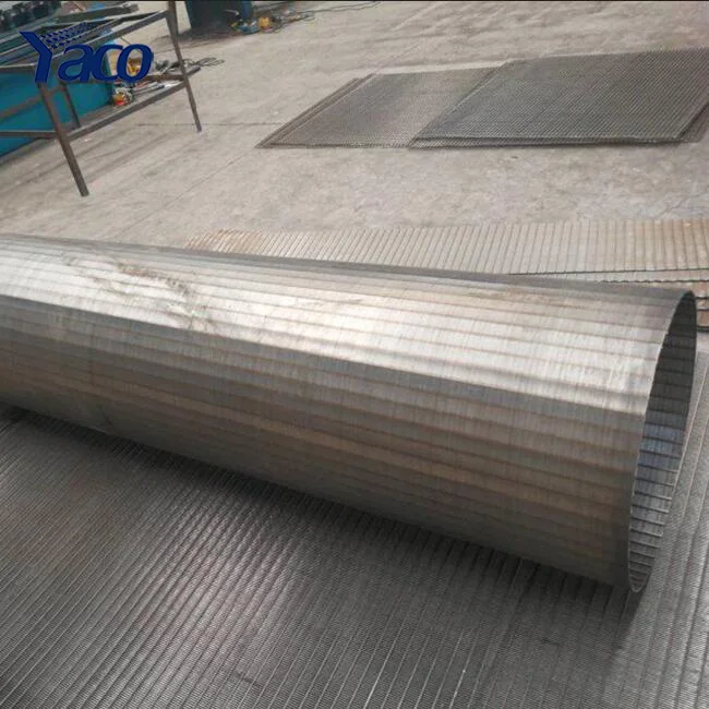 200 500 750 micron slot stainless steel V shaped wedge wire water filter mesh screen pipe