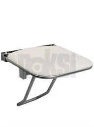 
Wall Mounted Folding Shower Seat Stainless Steel Plastic 