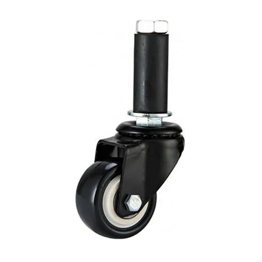 2 inch wheel casters black pvc small castor wheels  furniture caster wheel