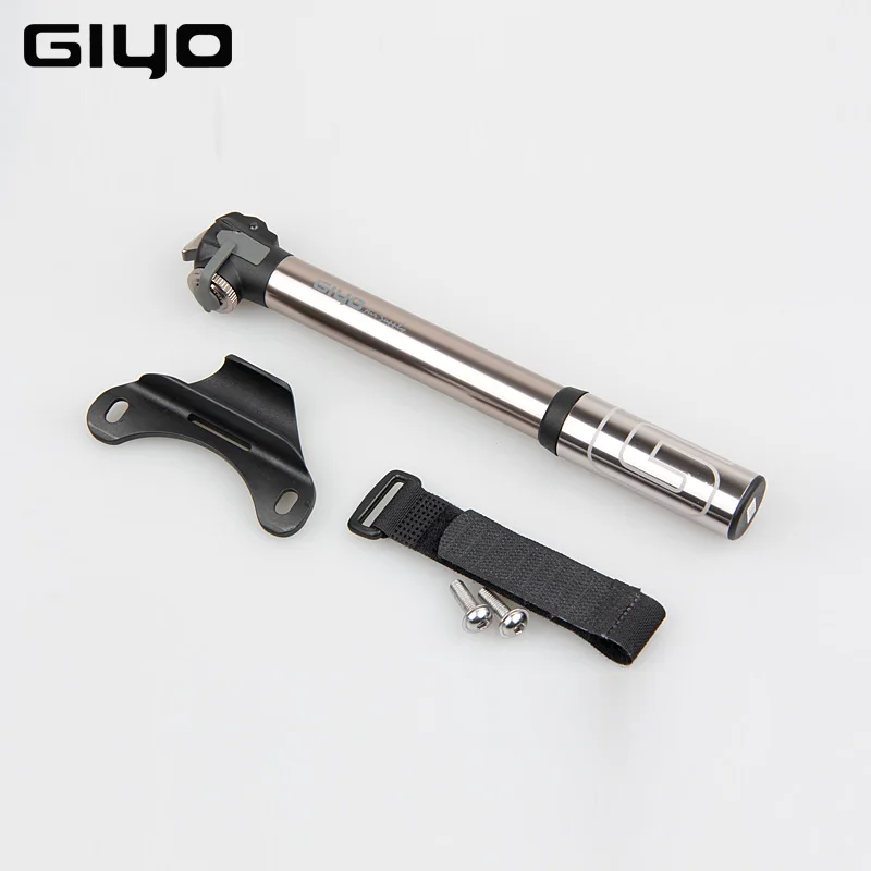 GIYO Brand Bike Pump Alloy Portable Mini Bicycle Air Pump Presta Schrader Valves Bicycle Pumps Air Inflator Tire Cycling Pump