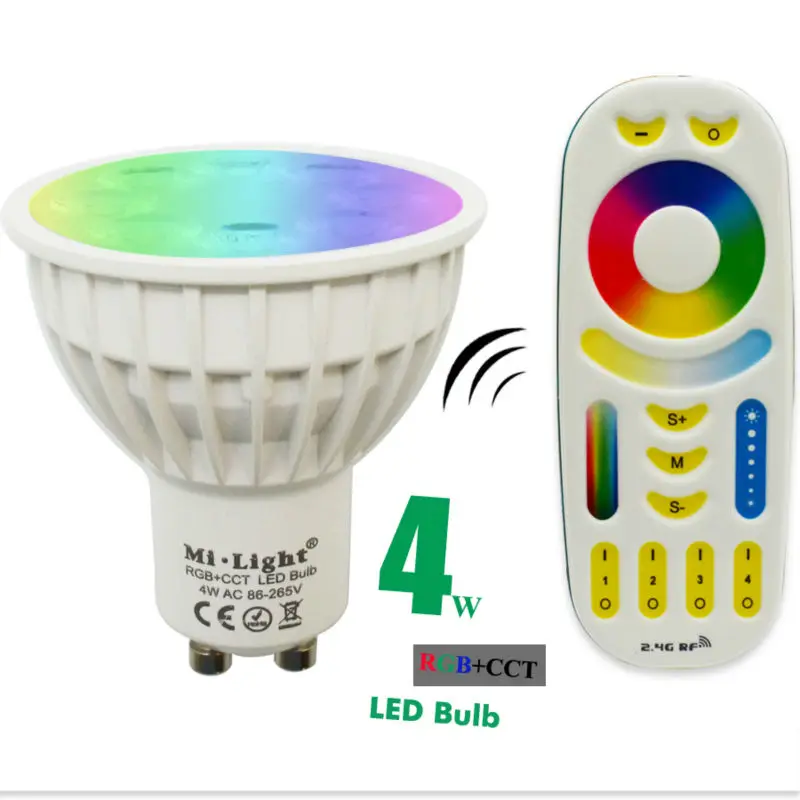 Диммируемая Светодиодная лампа 4 Вт GU10 RGB CCT 2700-6500K светодиодная умная лампа прожектор FUT103