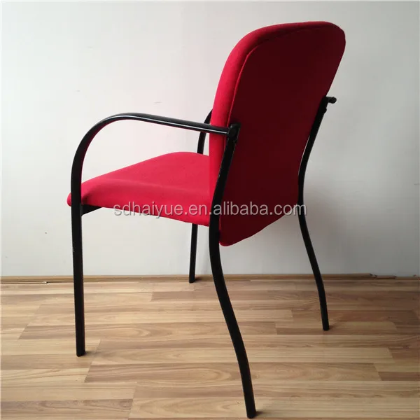 Steel Tube Frame Chair with Fabric Seat Upholstery RED Office Chair Conference Chairs