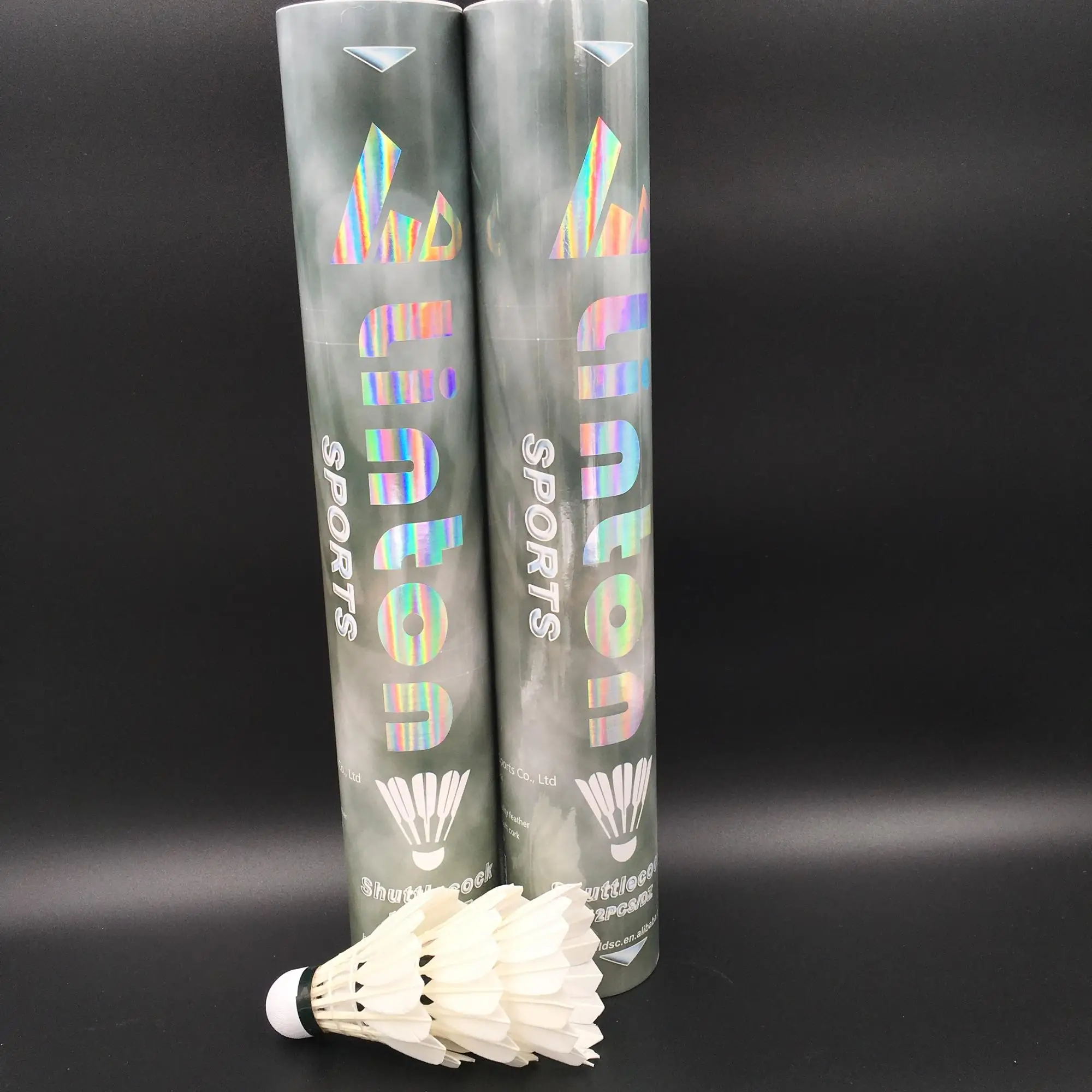 Linton 12pcs Portable White Goose Feather Badminton Shuttlecocks for Outdoor Sport Training Ball