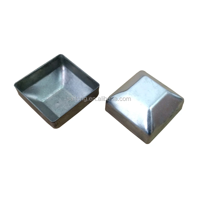 Square steel tubing end cap for steel tube