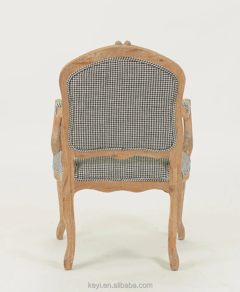 
Upholstered Hand carved Fancy Retro Style Living Room Chair/Vintage French style wood Armchair (CH-923-Oak ) 