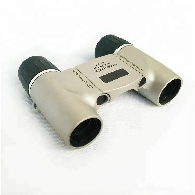 Складной дети бинокль 7x18 водонепроницаемый серебро телескоп с высокой мощности Prism