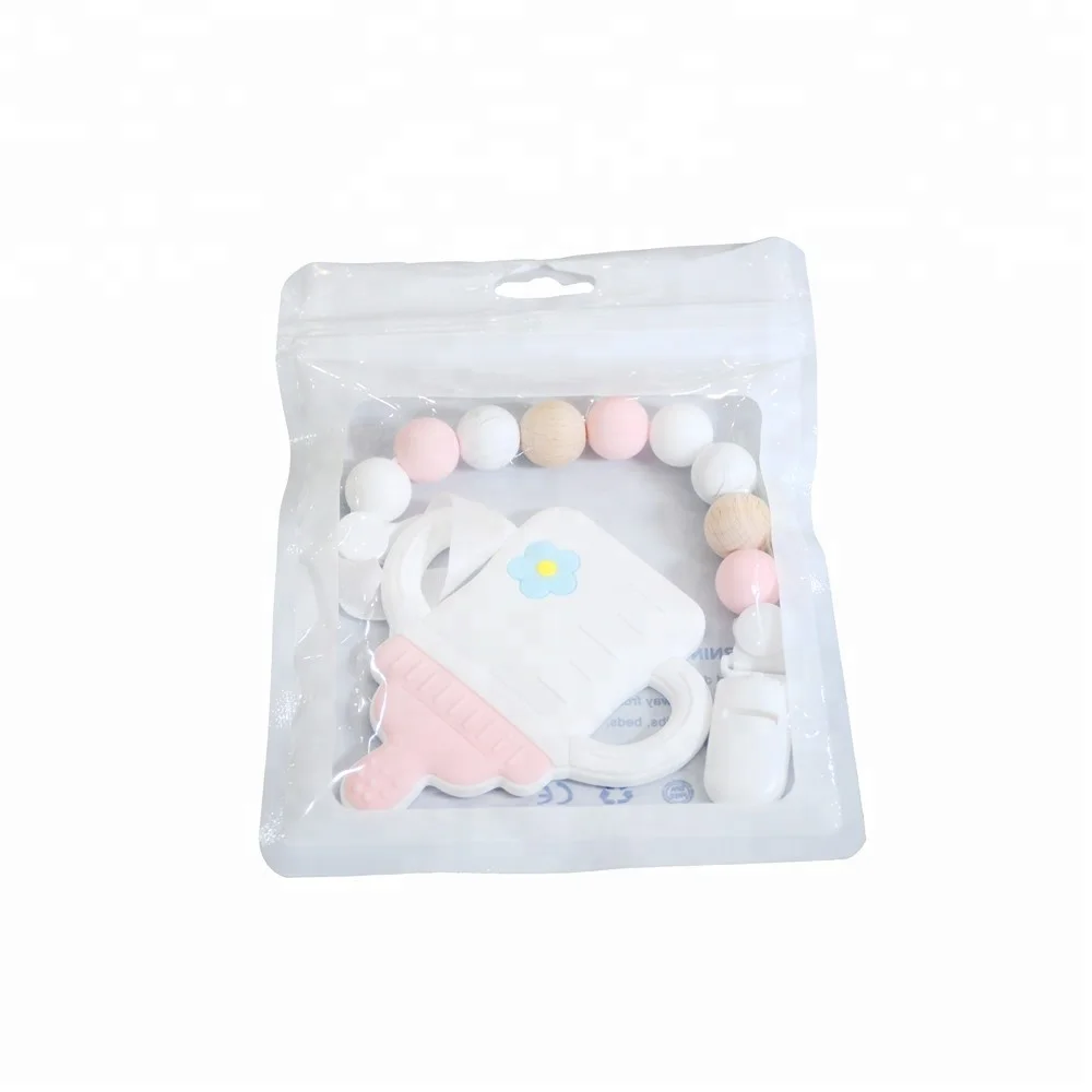 Hot Selling Food Grade Baby Teething Toy Colorful Silicone Bead Bottle Silicone Teething Toys For Babies