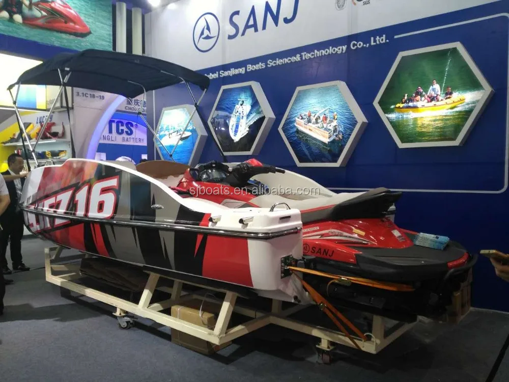 2018 new type SANJ jetski combined boat 4 stroke 1800CC water scooter quad ski mini jet boat