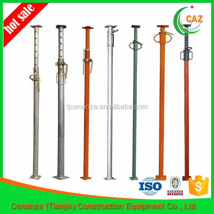 Tubular Scaffolding Shoring Hot-dip Galvanized Heavy Duty Strut Jack Adjustable Height Steel Prop