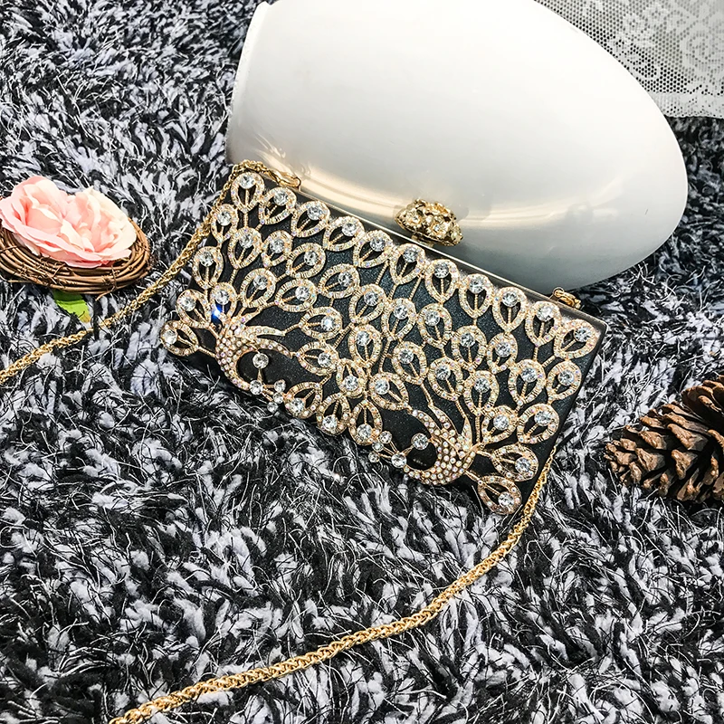 Оптовая продажа роскошные вечерние сумки-клатчи со стразами для женщин золотые