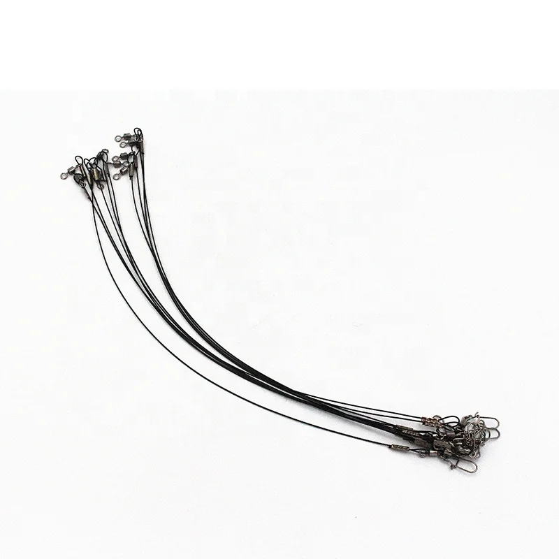 Stainless Steel Fishing Wire Leader Trace with Rigs Swivels Lures Snells Lead Line