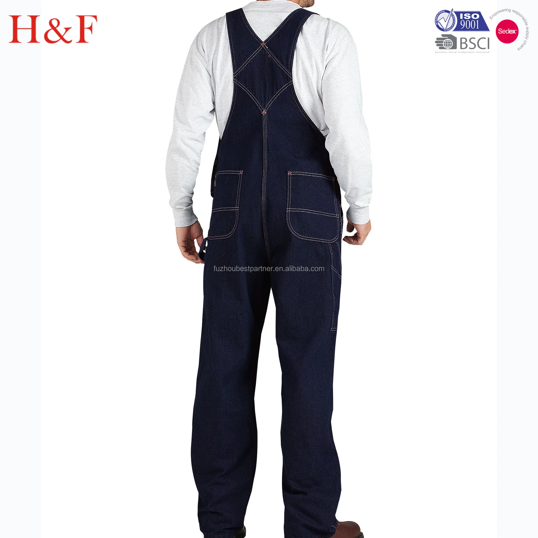 custom mens polycotton bib overalls workwear overalls in brown