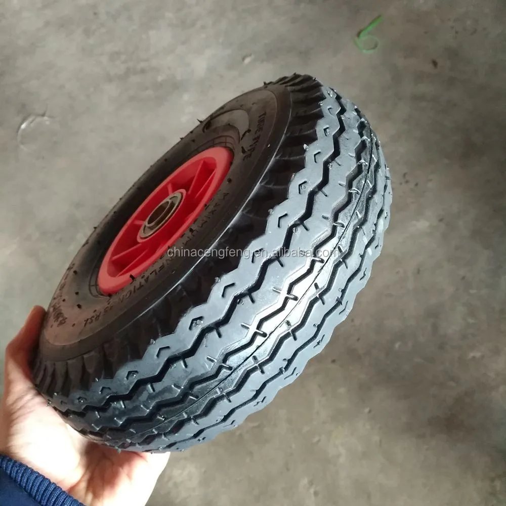 
pneumatic rubber wheel 4.10/3.50-4 with plastic hub rim 