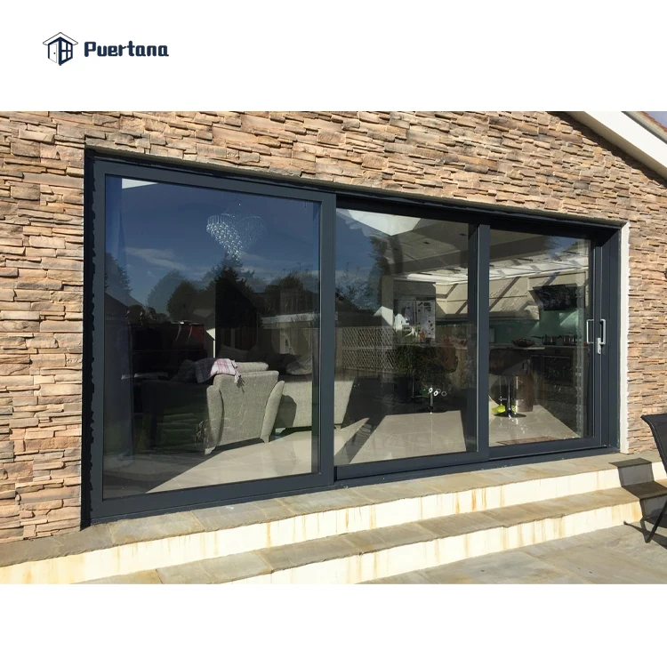 Large Heavy Duty Sliding Patio Doors / Hurricaneproof Aluminium Glass Lift And Slide Doors Wall Exterior