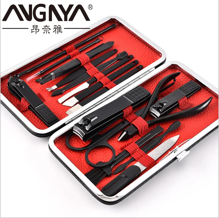 Nail clippers dig ear spoons nail set hand and foot trimmer nose hair scissors stainless steel nail tools