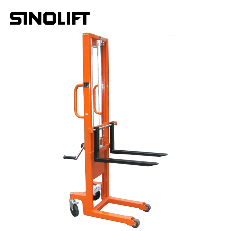 SINOLIFT  LS350 hand winch stacker with adjustable width forks