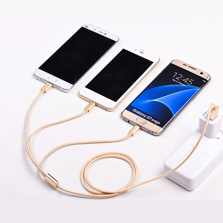 
Amazon Top Seller 2021 High Quality USB Multi Charger Cable 3 in 1 Nylon Braided Fast Charging Cord (1.2M) with 8pin/Micro/typeC 