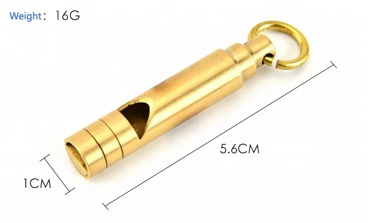 Custom Laser logo Emergency escape referee whistle with Key ring handcraft Pure Brass whistles metal Whistles